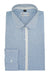 Blue Self Stripe Club Collar Designer Cotton Linen Shirt