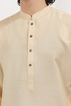 Boski Cream Karandi Kurta Shalwar
