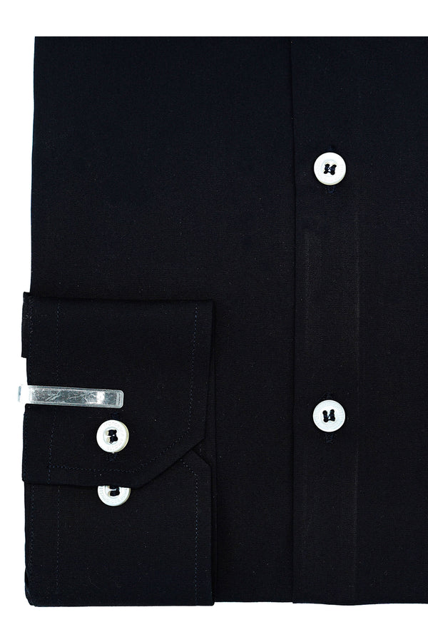 Dashing Black Designer Cotton Plain Shirt