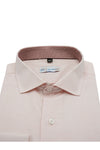 Pink Self Striped Designer Cotton Shirt