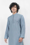 Blue Wash And Wear Designer Kurta With White Shalwar