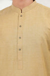 Golden Beige Color Karandi Kurta Shalwar