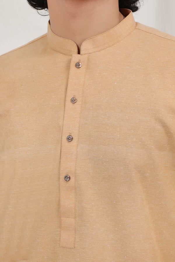 Tan Brown Karandi Kurta Shalwar