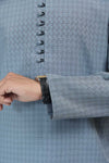 Blue Wash And Wear Designer Kurta With White Shalwar