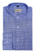 Blue Bengal Stripe Round Collar Cotton Linen Shirt
