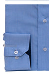 Blue Dobby Weave Designer Cotton Shirt