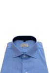 Blue Dobby Weave Designer Cotton Shirt