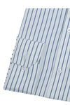 Blue Two Tone Double Stripe Cotton Shirt