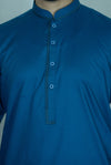 Dark Blue Wash And Wear Designer Shalwar Kameez
