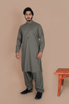 Dark Grey Wash And Wear Designer Shalwar Kameez