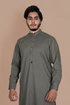 Dark Grey Wash And Wear Designer Shalwar Kameez