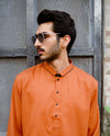 Mustard Orange Wash And Wear Designer Shalwar Kameez