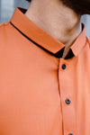 Mustard Orange Wash And Wear Designer Shalwar Kameez