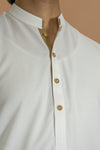 Pearl White Wash And Wear Designer Shalwar Kameez