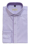 Purple Pinstripe Designer Cotton Shirt