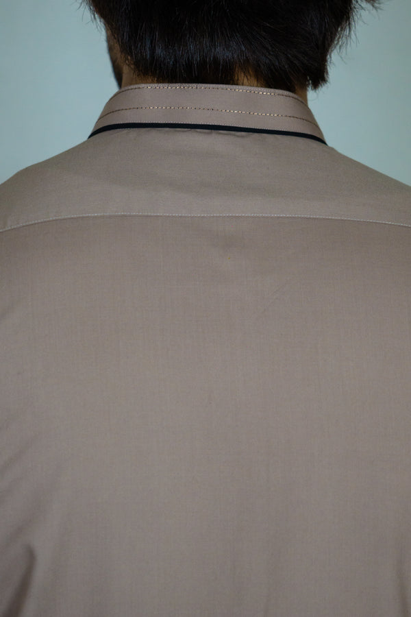 Sand Brown Wash And Wear Designer Shalwar Kameez