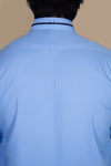 Sky Blue Light Wash And Wear Designer Shalwar Kameez