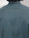 Textured Dark Blue Wash & Wear Designer Shalwar Kameez