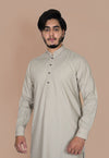 Light Beige Wash And Wear Designer Shalwar Kameez