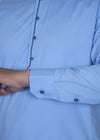 Sky Blue Dark Wash And Wear Designer Shalwar Kameez