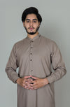Sand Brown Wash And Wear Designer Shalwar Kameez