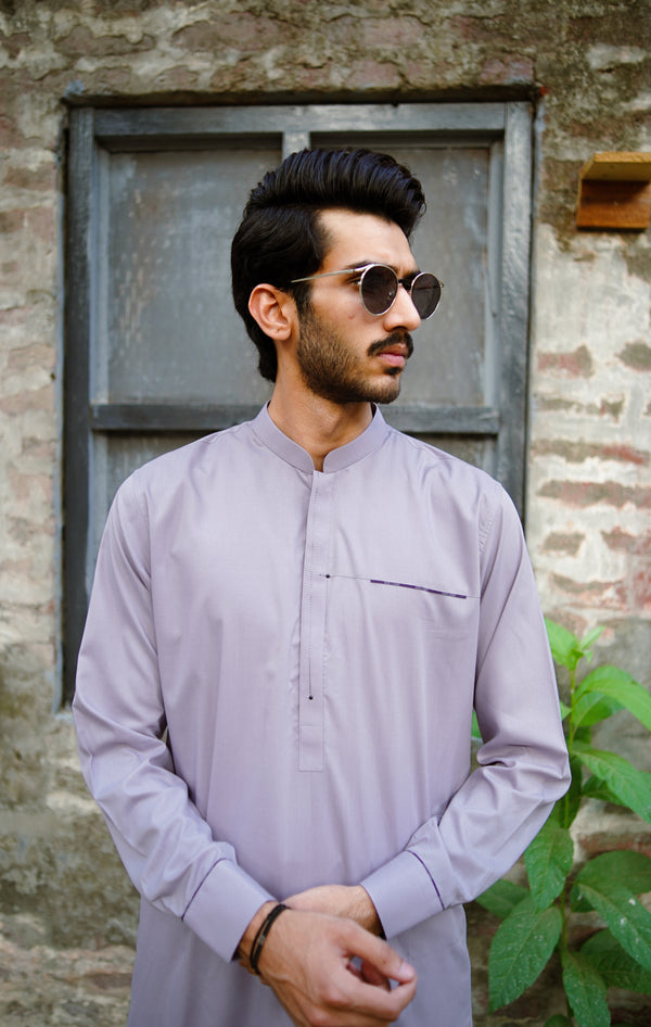 Light Purple Wash And Wear Designer Shalwar Kameez